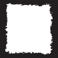 Abstract Black Ink Stain Watercolor Rough Rustic Square Frame Backdrop Background with Clear Copy Space vector