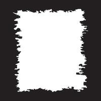 Abstract Black Ink Stain Rough Rustic Square Paper Frame Background with Clear Copy Space vector