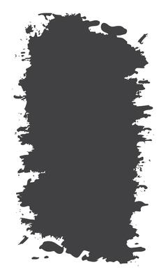 Abstract Black Ink Stain Watercolor Rough Rustic Vertical Frame Background with Balnk Space for Template