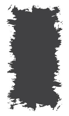 Abstract Black Ink Watercolor Rough Rustic Vertical Frame Background with Empty Space