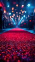 Glamorous red carpet event with dazzling lights and an elegant atmosphere photo