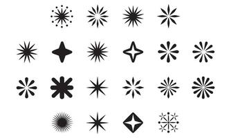 Brutalist abstract geometric shape set vector