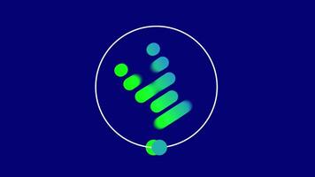 A futuristic circular DNA structure symbolizing continuous genetic evolution, represented with glowing neon elements video