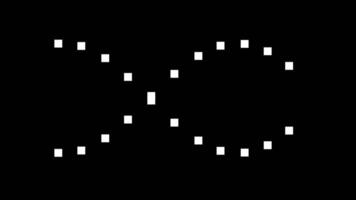 A digital pixel-based representation of DNA strands, emphasizing the role of bioinformatics and computer science in genetic studies video