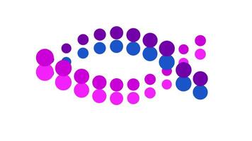 A colorful DNA representation using glowing dots and lines, symbolizing genetic information and sequencing in a futuristic manner video