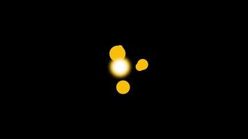 A burst of golden celestial clusters shines brightly, representing the formation of new stars and cosmic expansion in a boundless universe video