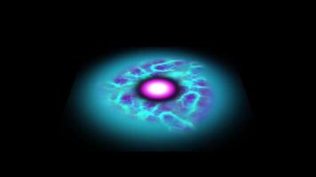 ein glühend, surreal kosmisch Auge erscheint im tief Raum, symbolisieren das wachsam Universum und das Geheimnisse versteckt darüber hinaus Mensch Wahrnehmung video