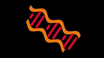 A DNA helix presented as a twisting ribbon with bold colors, symbolizing the elegance and complexity of genetic structures video