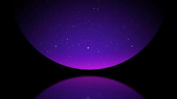 A glowing cosmic horizon with a deep purple hue, symbolizing the boundary between the known universe and the mysteries beyond. video