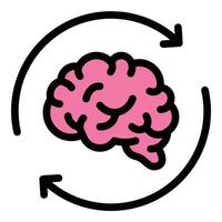Behavior icon in flat line style representing actions habits and social interactions ideal for psychology education and analysis concepts. vector