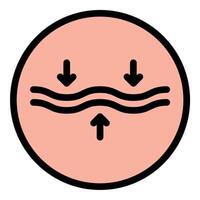 Elasticity icon in flat line style representing flexibility adaptability and resilience ideal for economics physics and material science concepts. vector