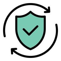 Compliance icon in flat line style representing regulations standards and adherence ideal for legal business and corporate concepts. vector