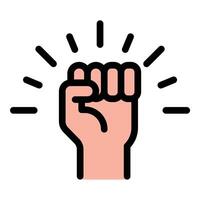 Motivation icon in flat line style representing inspiration goal-setting and personal drive ideal for self-improvement business and productivity concepts. vector