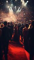 Elegant gathering at a glamorous event with a sparkling atmosphere and an audience in formal attire photo