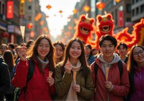 Chinese new year festival in shanghai photo