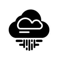 Abstract Black and White Cloud Depicting Rain Minimalist for Weather and Climate Concepts. vector