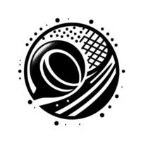 Abstract Black and White Geometric with Ovoid Shape, Circular Border, Dotted Details, and Gridded Striped Textures. vector