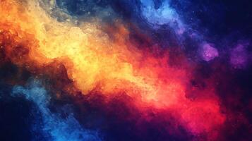 A stunning abstract painting featuring dynamic color blends and cloud-like textures creating a sense of depth and mystery photo