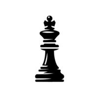 A minimalist, monochromatic illustration of a chess king piece, positioned centrally against a stark white backdrop, evoking strategy. vector