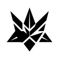 Abstract Black Star Burst on White Background Geometric Shape, Modern Style, Symmetric, High Contrast. vector