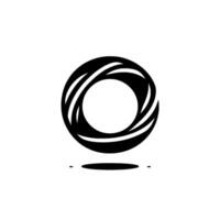 Abstract Black Swirl , Isolated Against a Clean White Background, Emphasizing Simplicity and Modern Aesthetic. vector