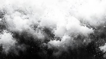 Abstract black and white splatter painting that creates a dynamic visual texture with contrasting light and dark elements photo