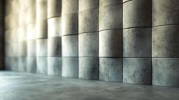 Textured Concrete Blocks with Soft Lighting Effect photo