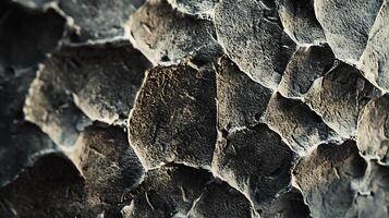 The image is of a rock with a rough texture and a dark color photo