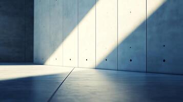 Concrete Wall with Striking Light and Shadow Play photo
