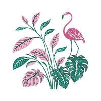Elegant Flamingo Plant Unique Design vector