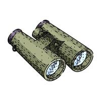 prism binoculars sketch hand drawn item vector