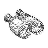 field binoculars sketch hand drawn item vector