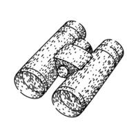 zoom binoculars sketch hand drawn item vector