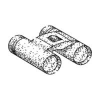 view binoculars sketch hand drawn item vector