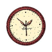 minute clock sketch hand drawn item sign vector