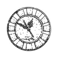 second clock sketch item hand drawn sign vector