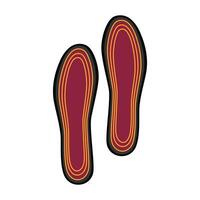 footwear electric heated insoles cartoon illustration vector
