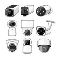 facial recognition camera set item vector
