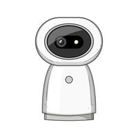 software facial recognition camera item illustration vector