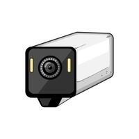 authentication facial recognition camera cartoon item vector