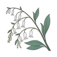Charming String of Bananas on Clean White vector
