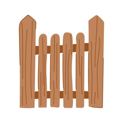 lattice fence wood cartoon item