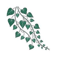 Charming String of Hearts on Bright White vector