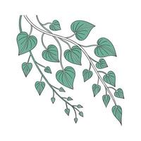 Stylish String of Hearts Display on Clean White vector