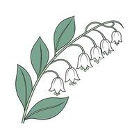 Beautiful String of Hearts on Bright White vector
