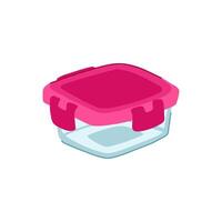 stackable glass food storage container item vector