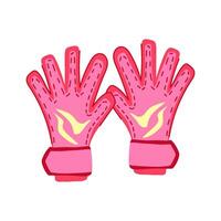 closure goalkeeper gloves item cartoon illustration vector