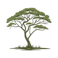 Elegant Umbrella Tree in Bright Space vector