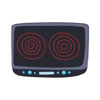 gas introduction cooktop cartoon illustration vector