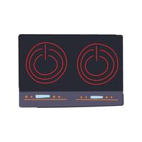 portable introduction cooktop cartoon illustration vector